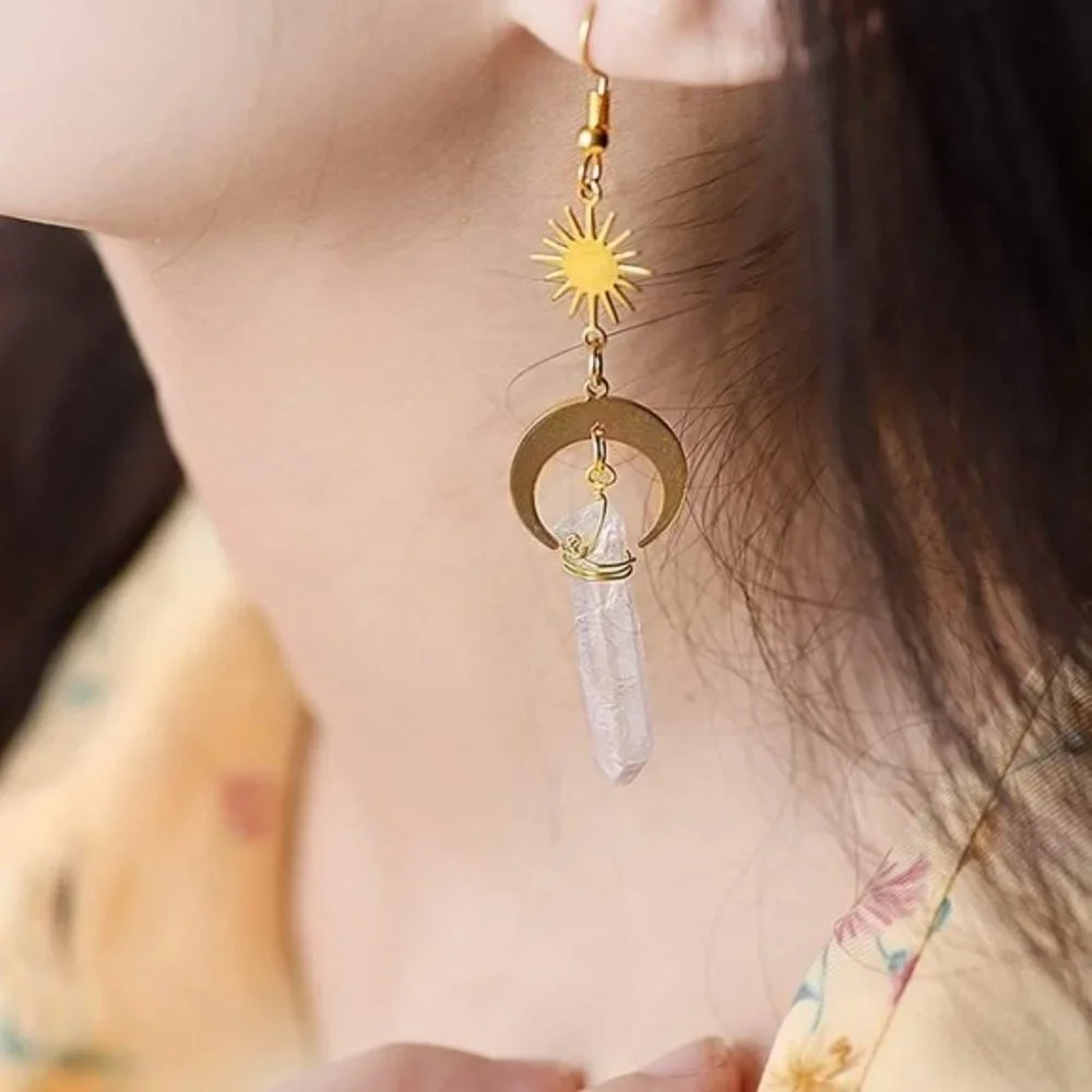 Unique SUN AND MOON EARRINGS